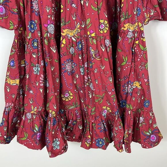 La Double J Bambi Dress in Babe Bordeaux Size Small - Picture 6 of 13